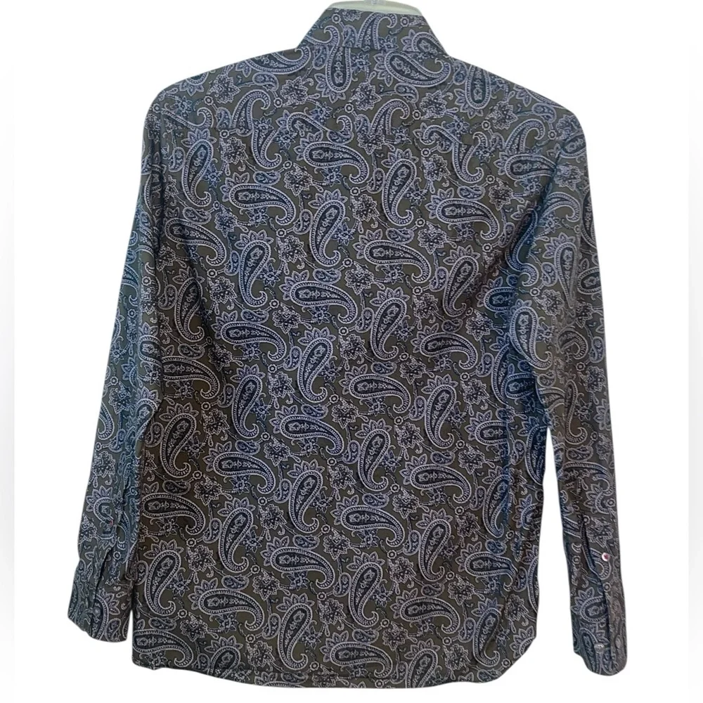 Brooks Brother Red Fleece Cotton, paisley print dress shirt. Size small. GUC - Picture 5 of 7